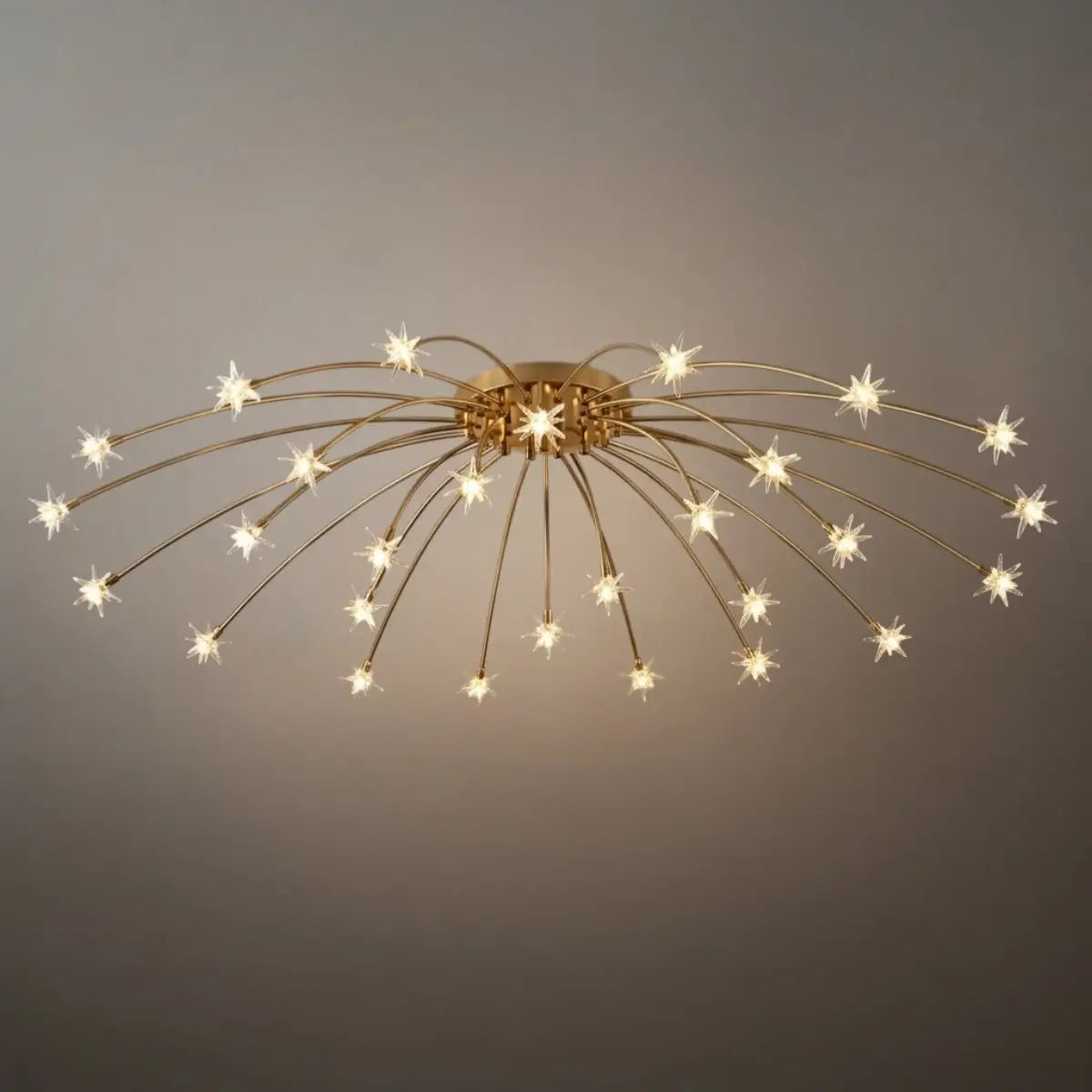 Nebula Art Deco Ceiling Light - Gold/Black/Chrome Metal Fixture for Bedroom