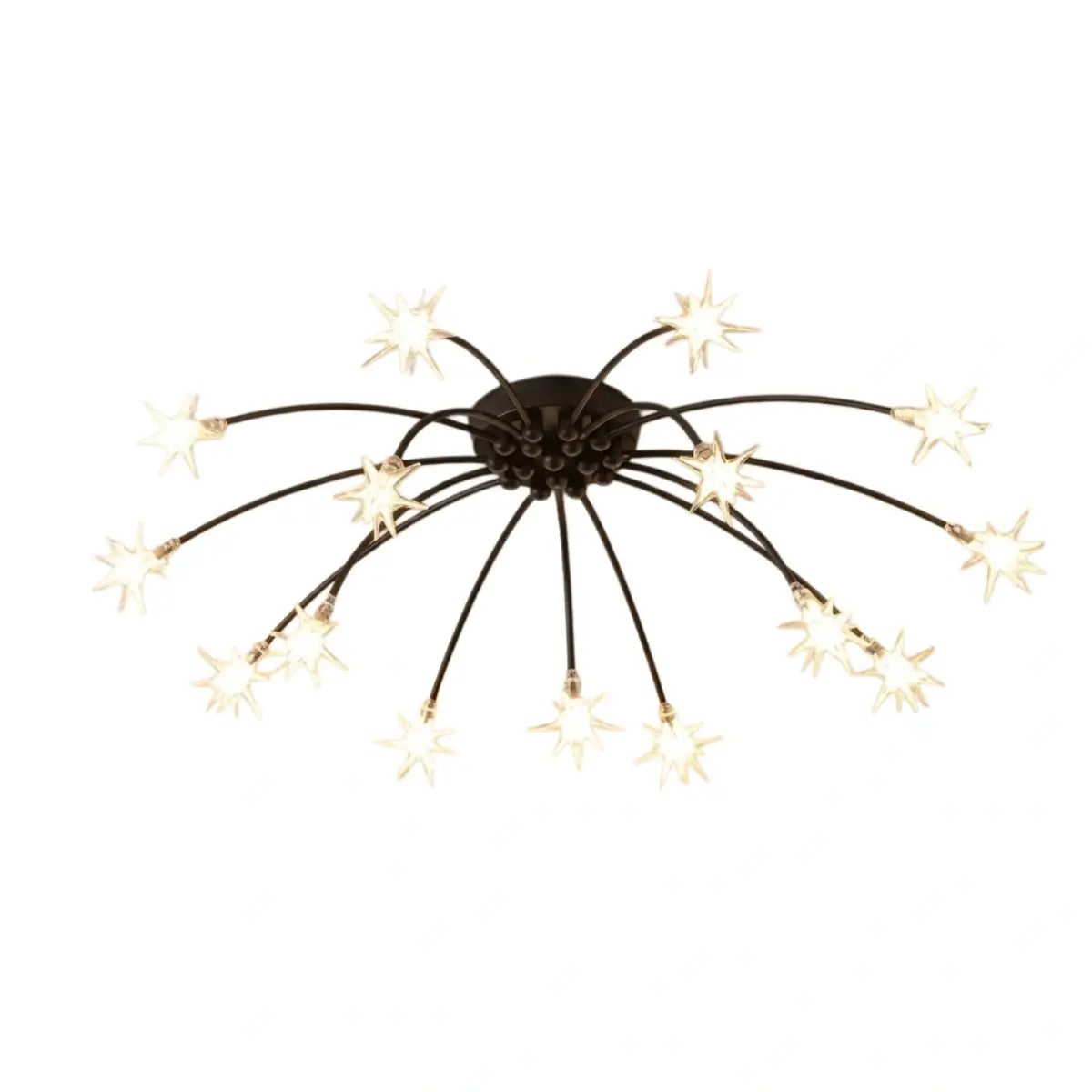 Nebula Art Deco Ceiling Light - Gold/Black/Chrome Metal Fixture for Bedroom