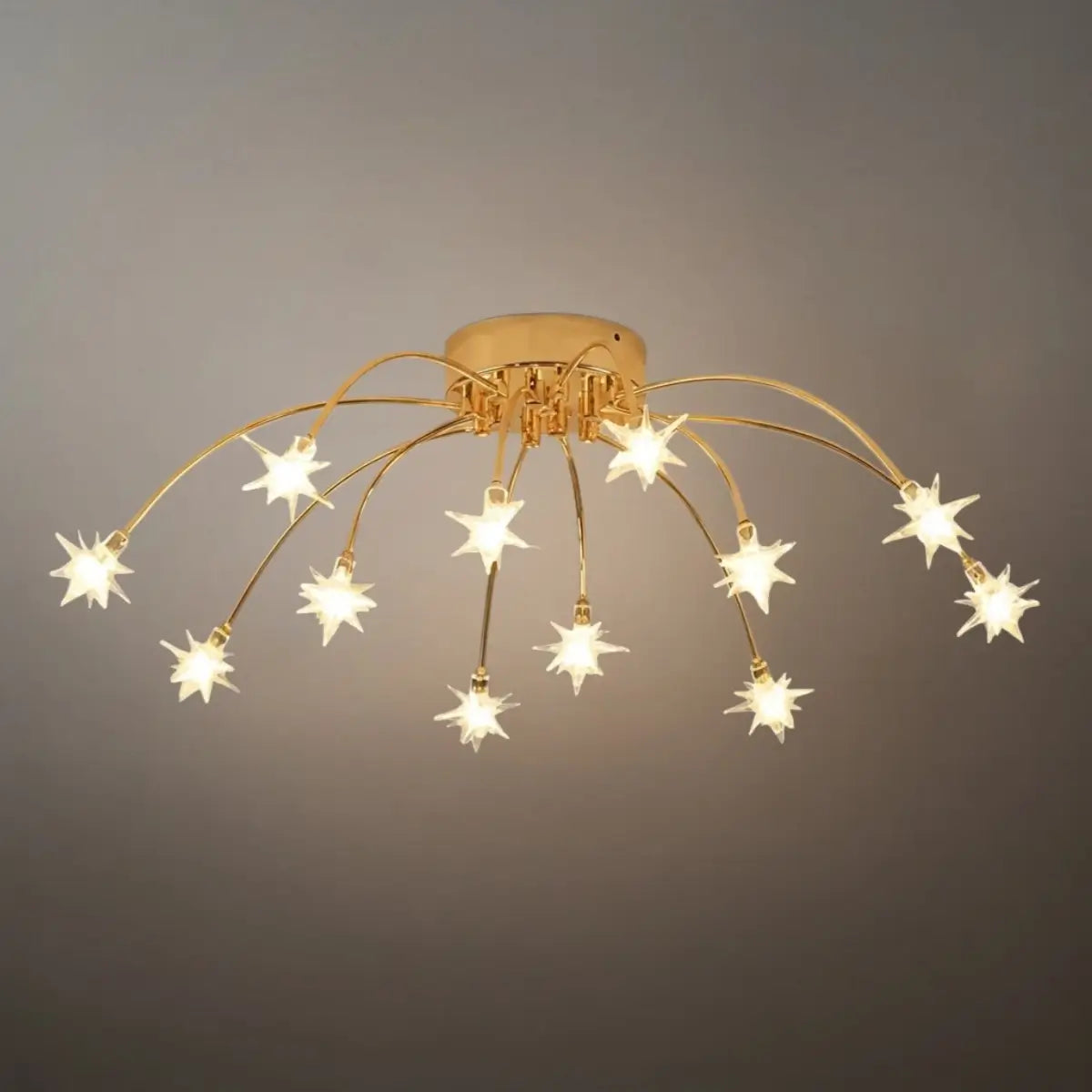Nebula Art Deco Ceiling Light - Gold/Black/Chrome Metal Fixture for Bedroom
