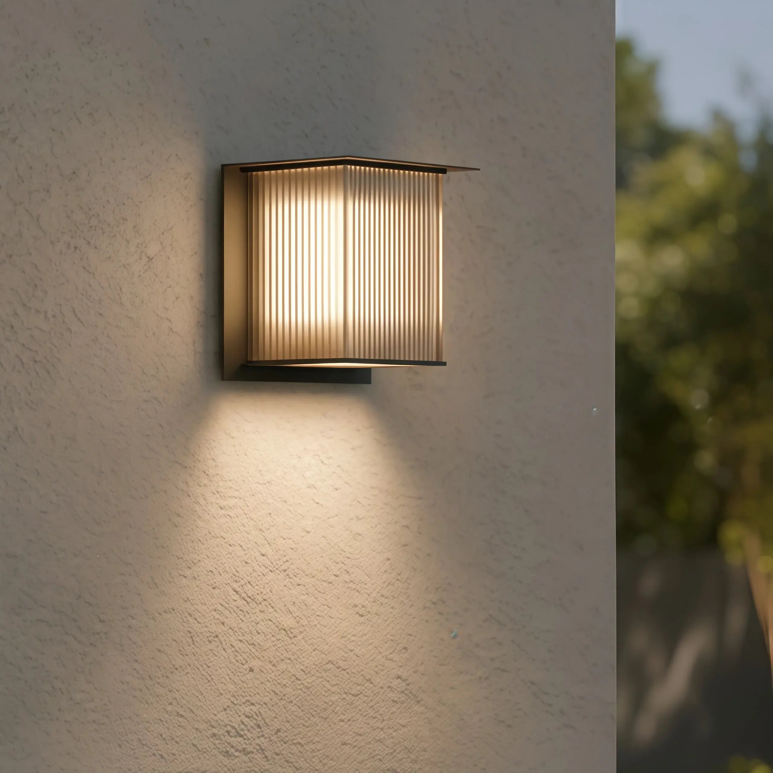 Irondale Industrial Rectangular LED Outdoor Wall Lamp – Waterproof Light for Courtyard