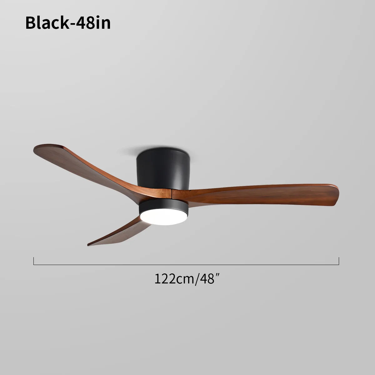 Large Low Profile Ceiling Fan with Light