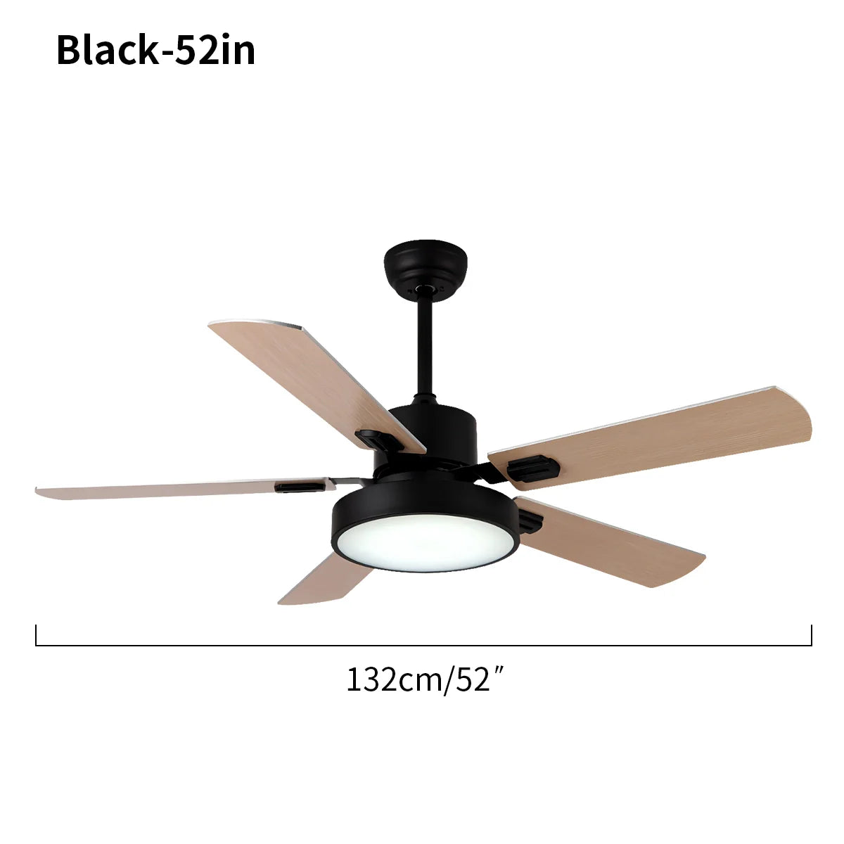 5 Blade Vintage Ceiling Fan Light for Living Room