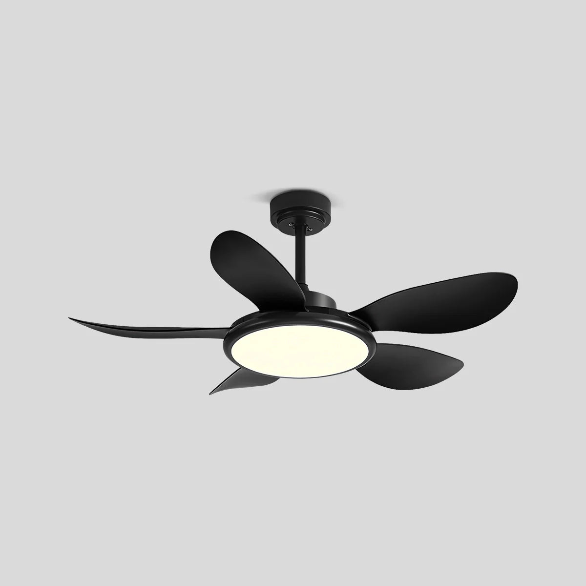 Antizer 5-Blade Wood Ceiling Fan with Light for Living Room Black D106cm / 42"