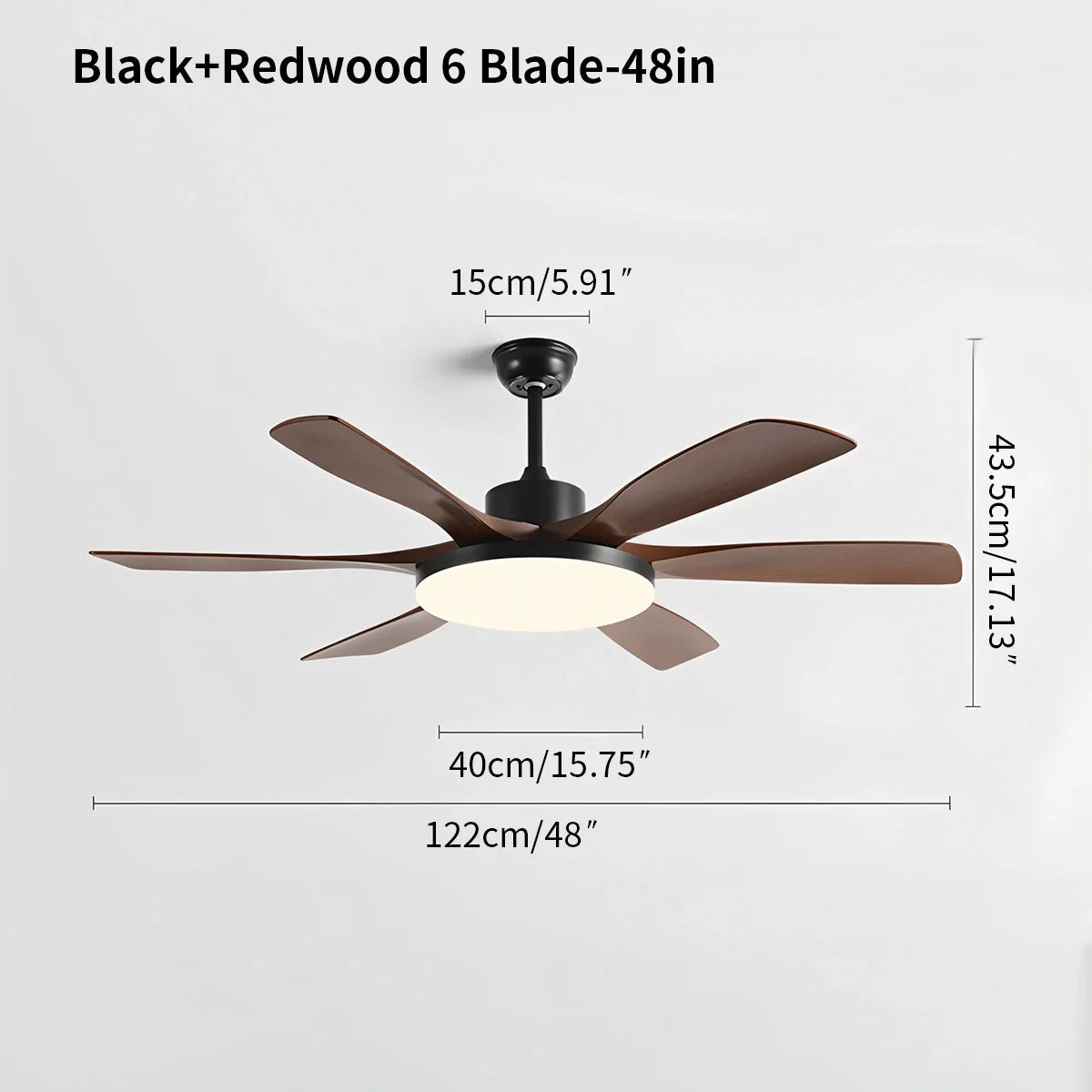 Living Room 6-Leaf Ceiling Fan Light