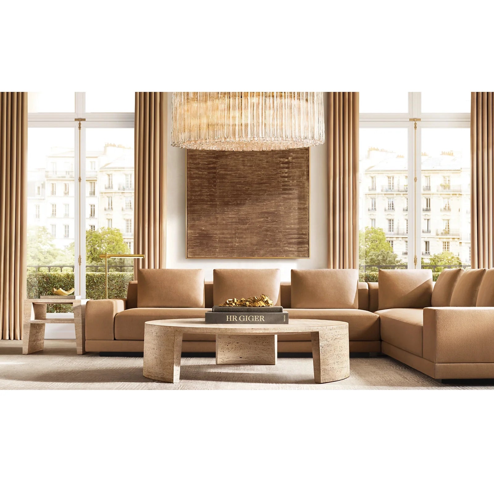 Tronchi Glass Round Chandelier - Cielo
