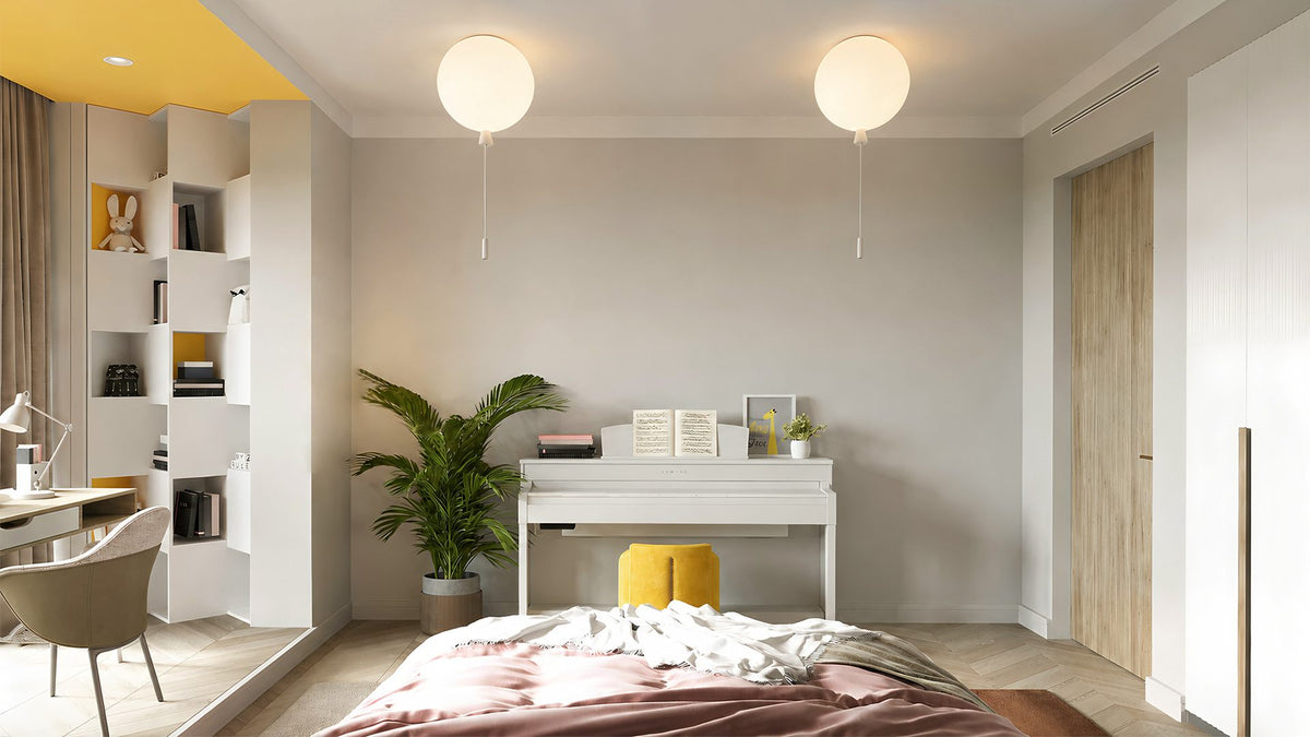 Globe Ceiling Light for Bedroom and Small Interior Spaces