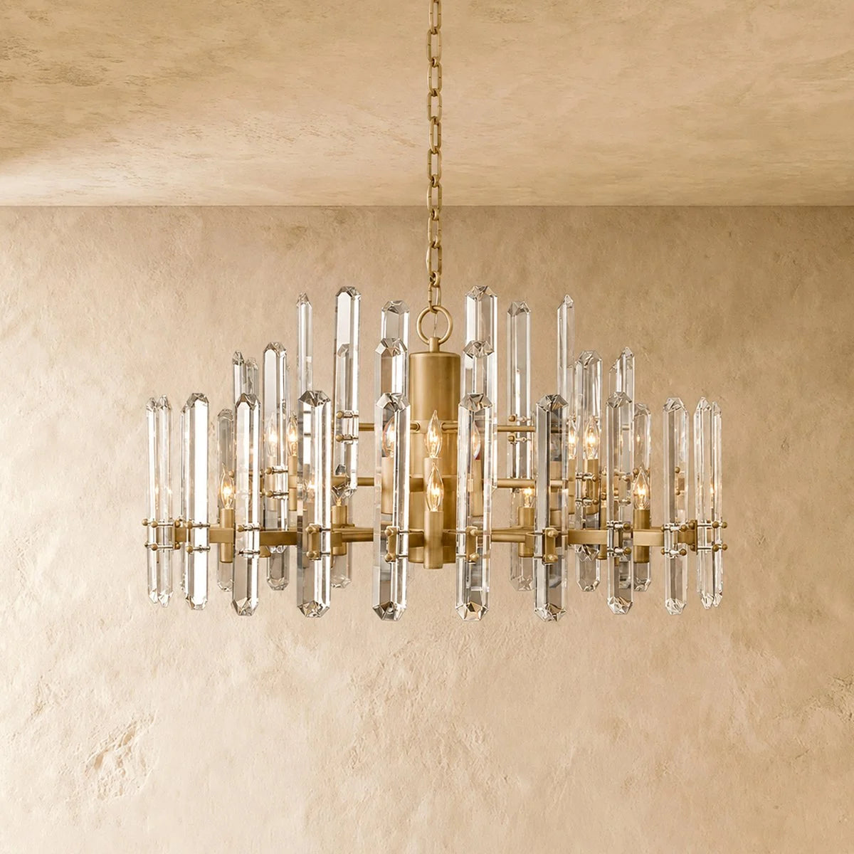 Crystal Prism Round Chandelier - Bonnington
