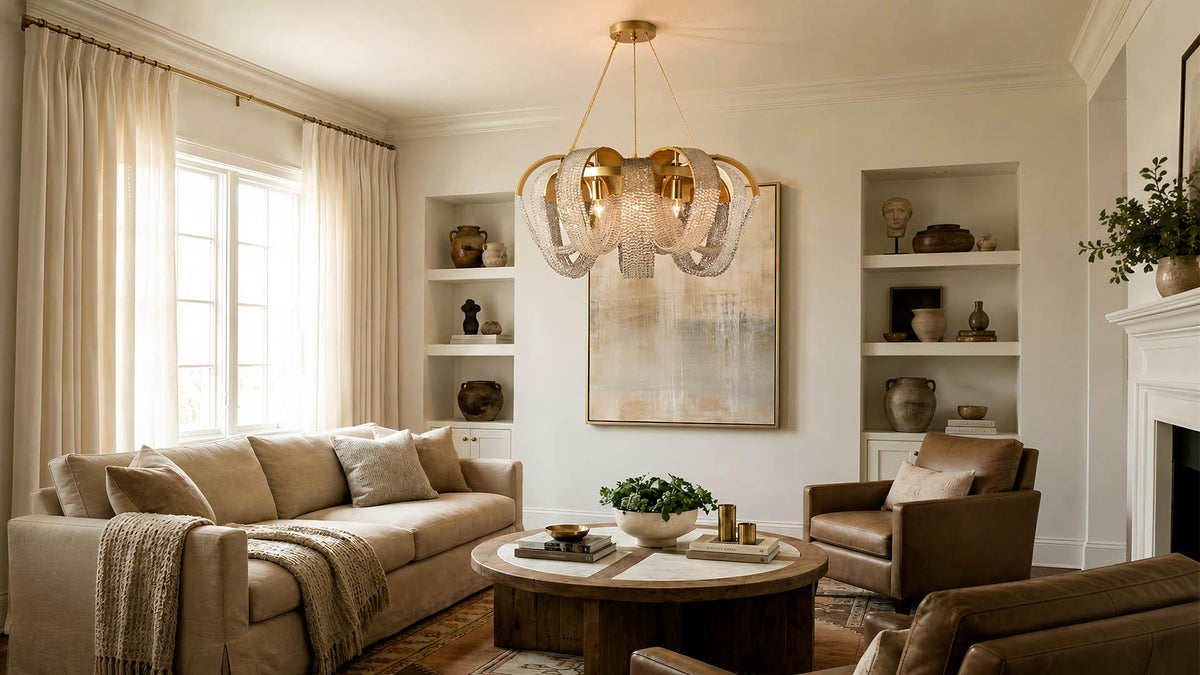 Crystal Chandelier for Modern Living and Lounge Spaces