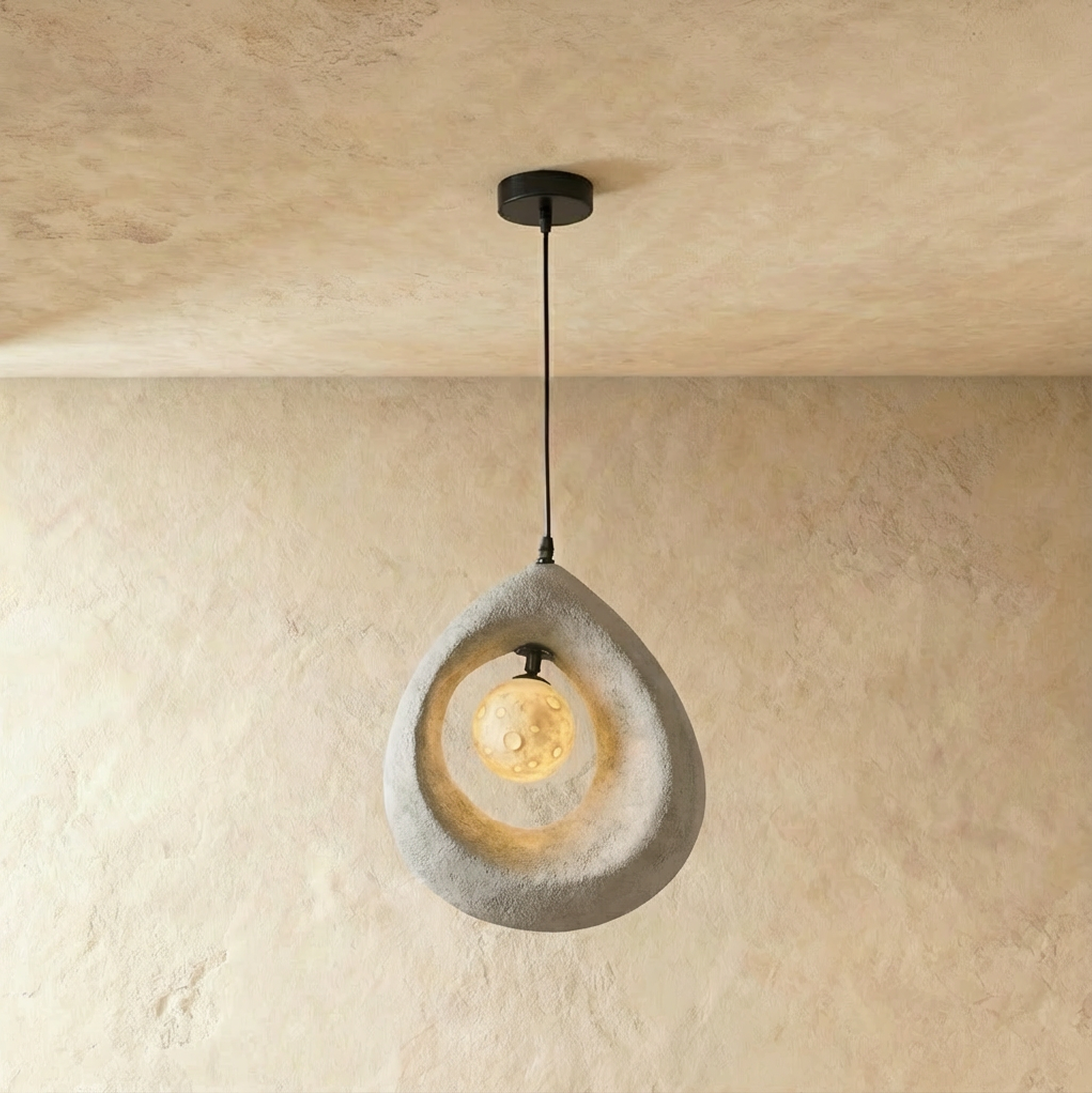 Enso Pendant Light D12.6"(32cm) x H13.8"(35cm) Light Grey