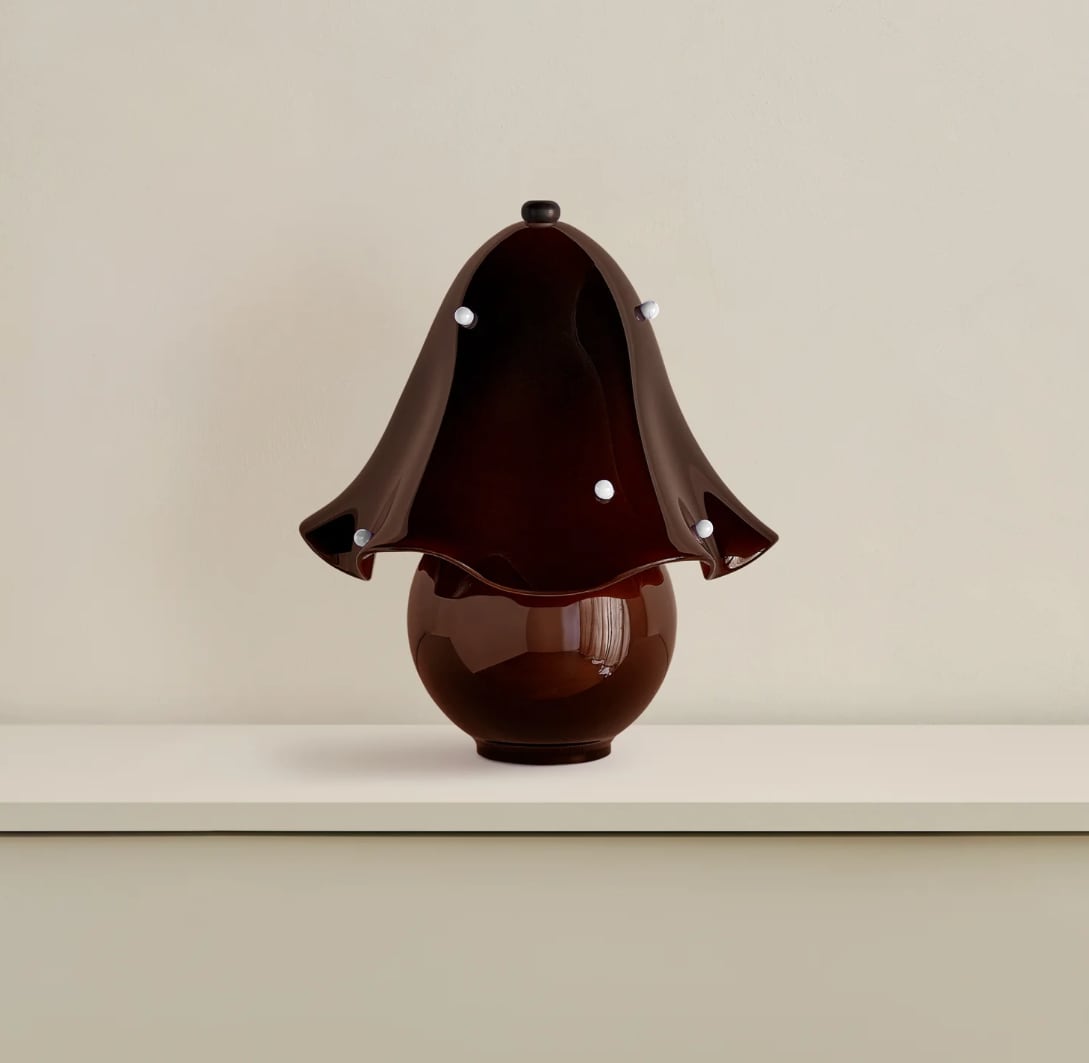 Bell-Shaped Glass Table Lamp