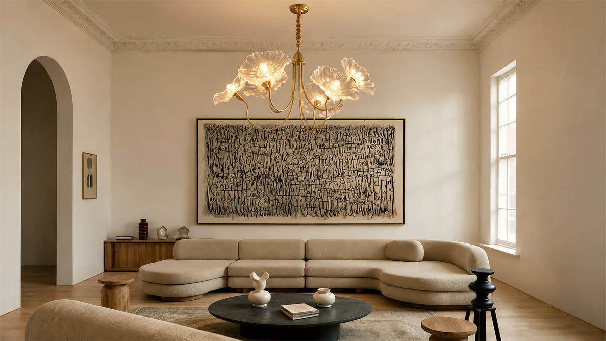 Floral Chandelier for Dining Room and Bedroom Spaces