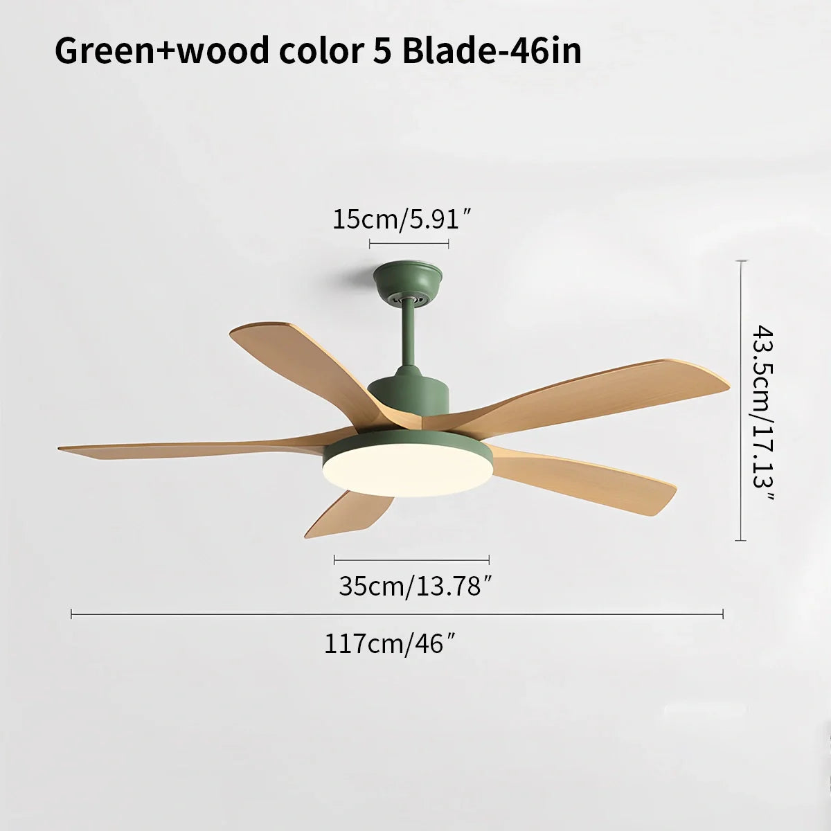 Living Room 6-Leaf Ceiling Fan Light