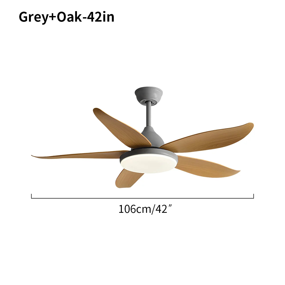 5 Blade Contemporary Ceiling Fan Lamp