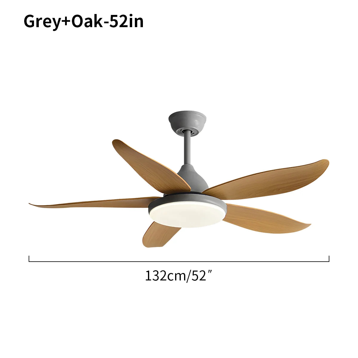 5 Blade Contemporary Ceiling Fan Lamp