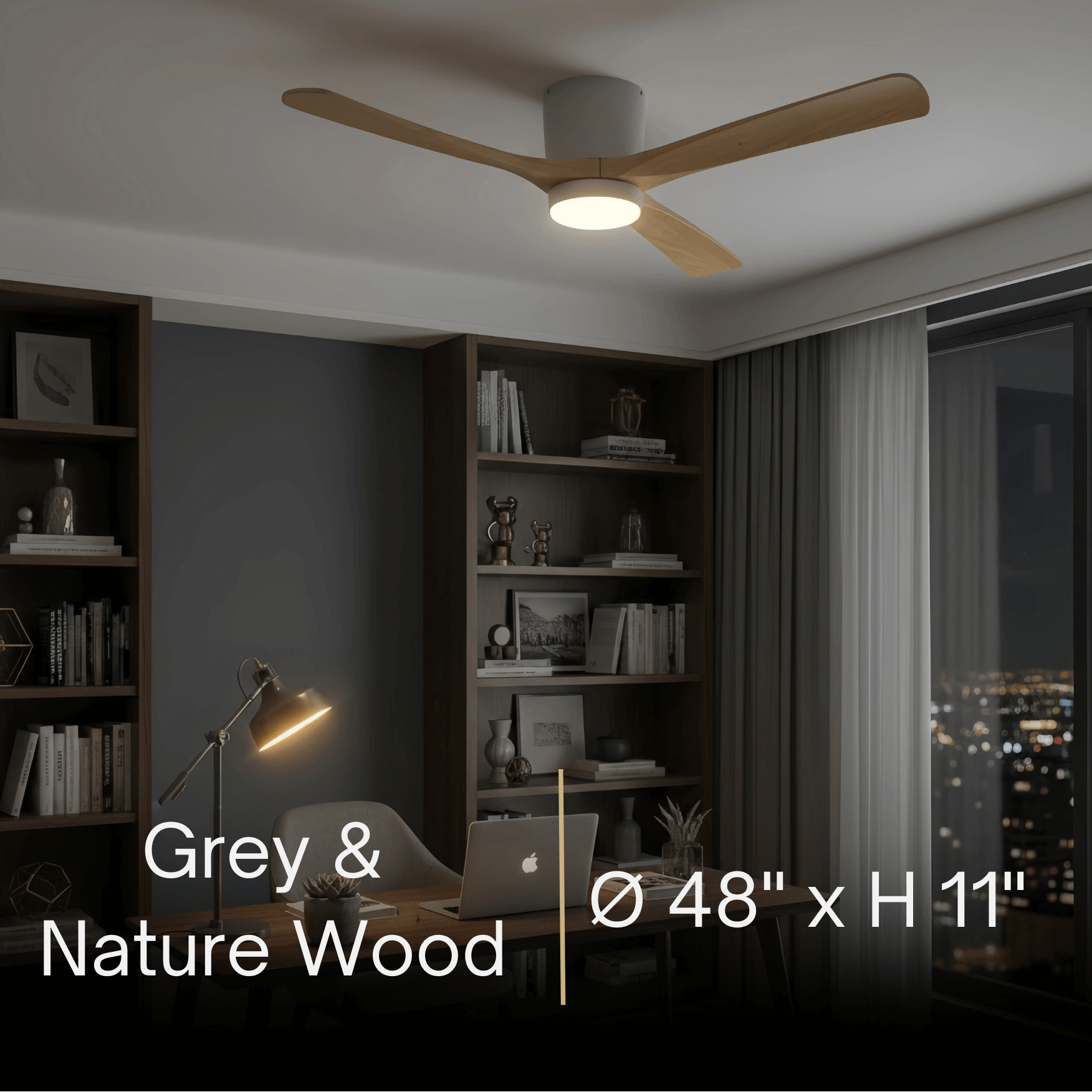 Lunara Nordic Ceiling Fan Light
