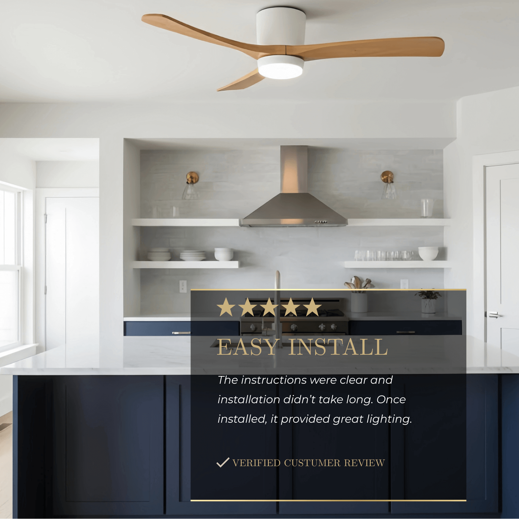 Lunara Nordic Ceiling Fan Light