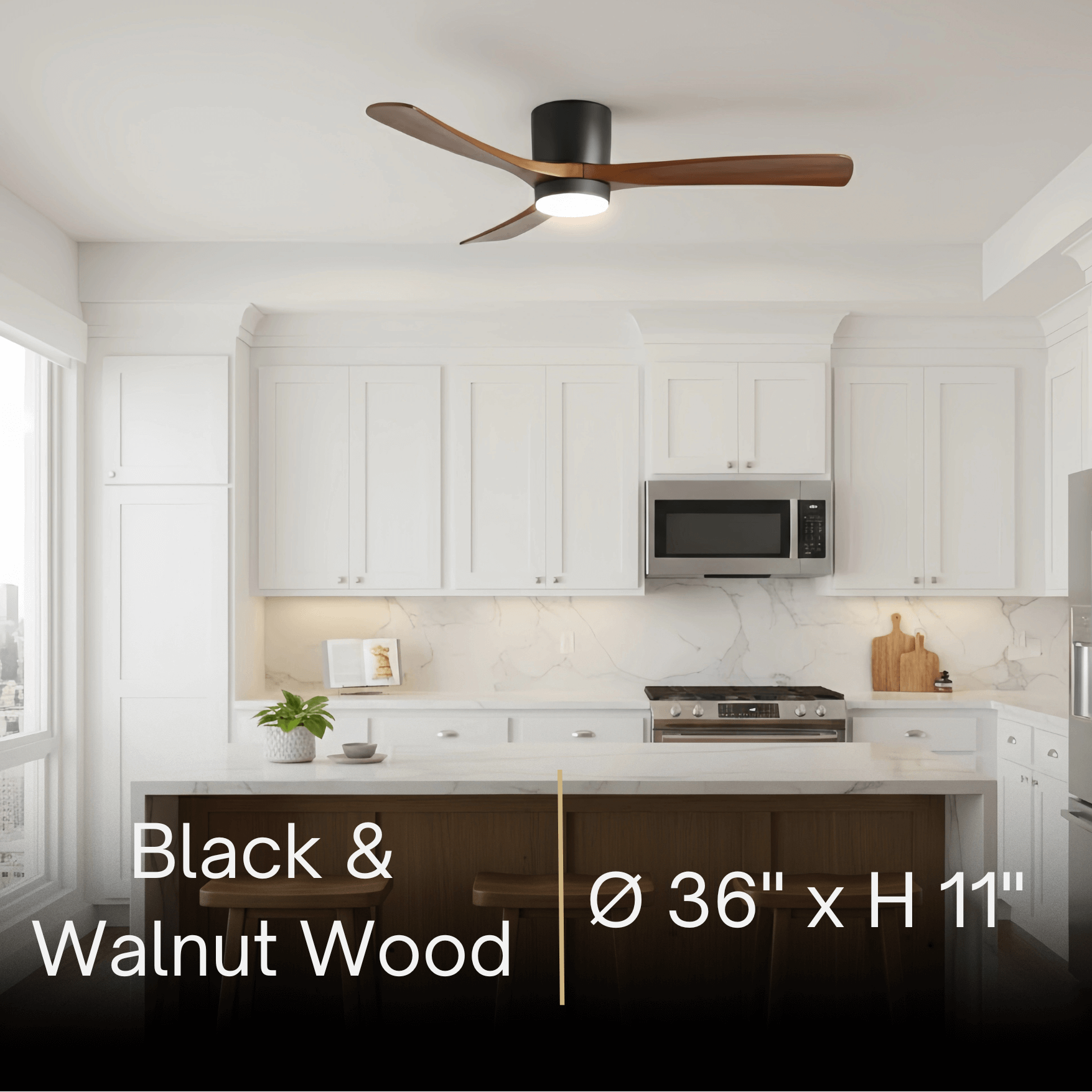 Lunara Nordic Ceiling Fan Light