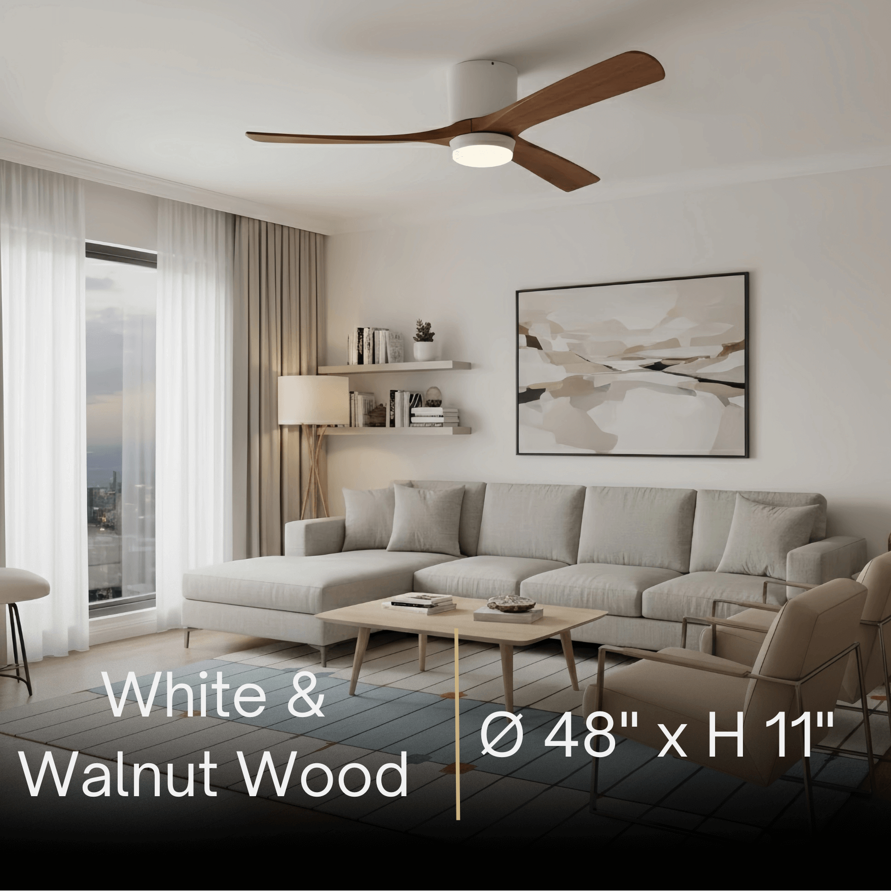 Lunara Nordic Ceiling Fan Light