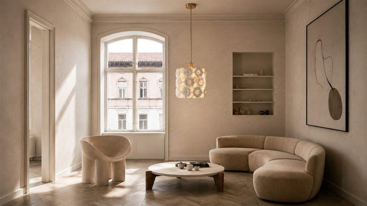 Floral Pendant Light for Bedroom and Dining Spaces