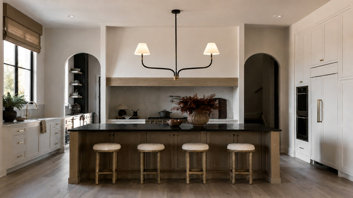 Fabric Shade Chandelier for Living Room and Dining Spaces
