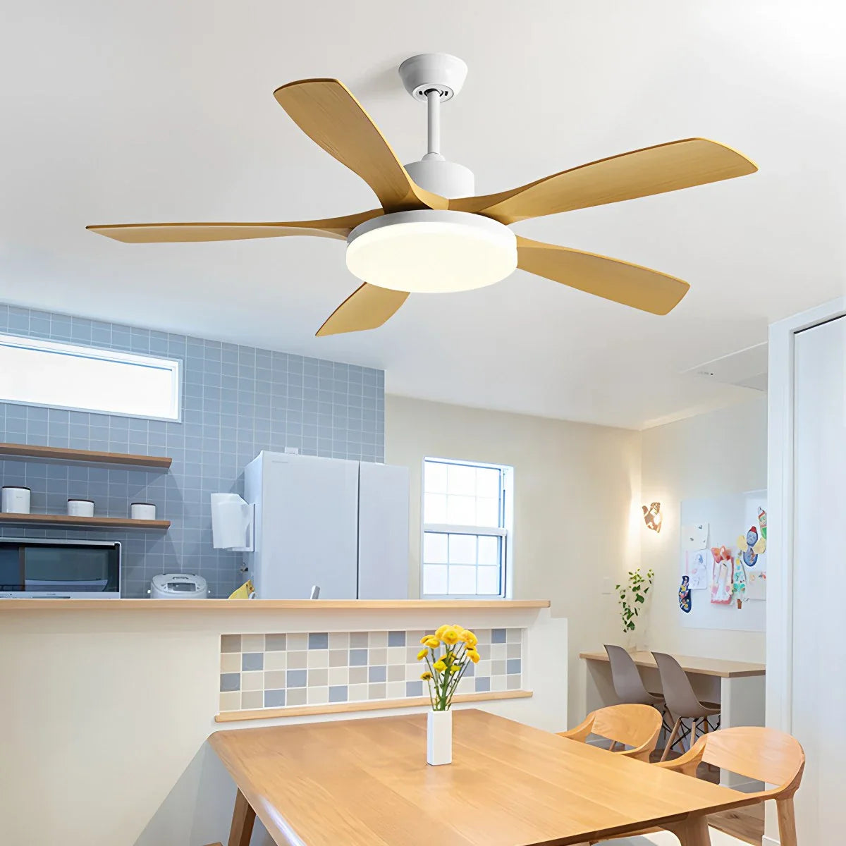 Living Room 6-Leaf Ceiling Fan Light