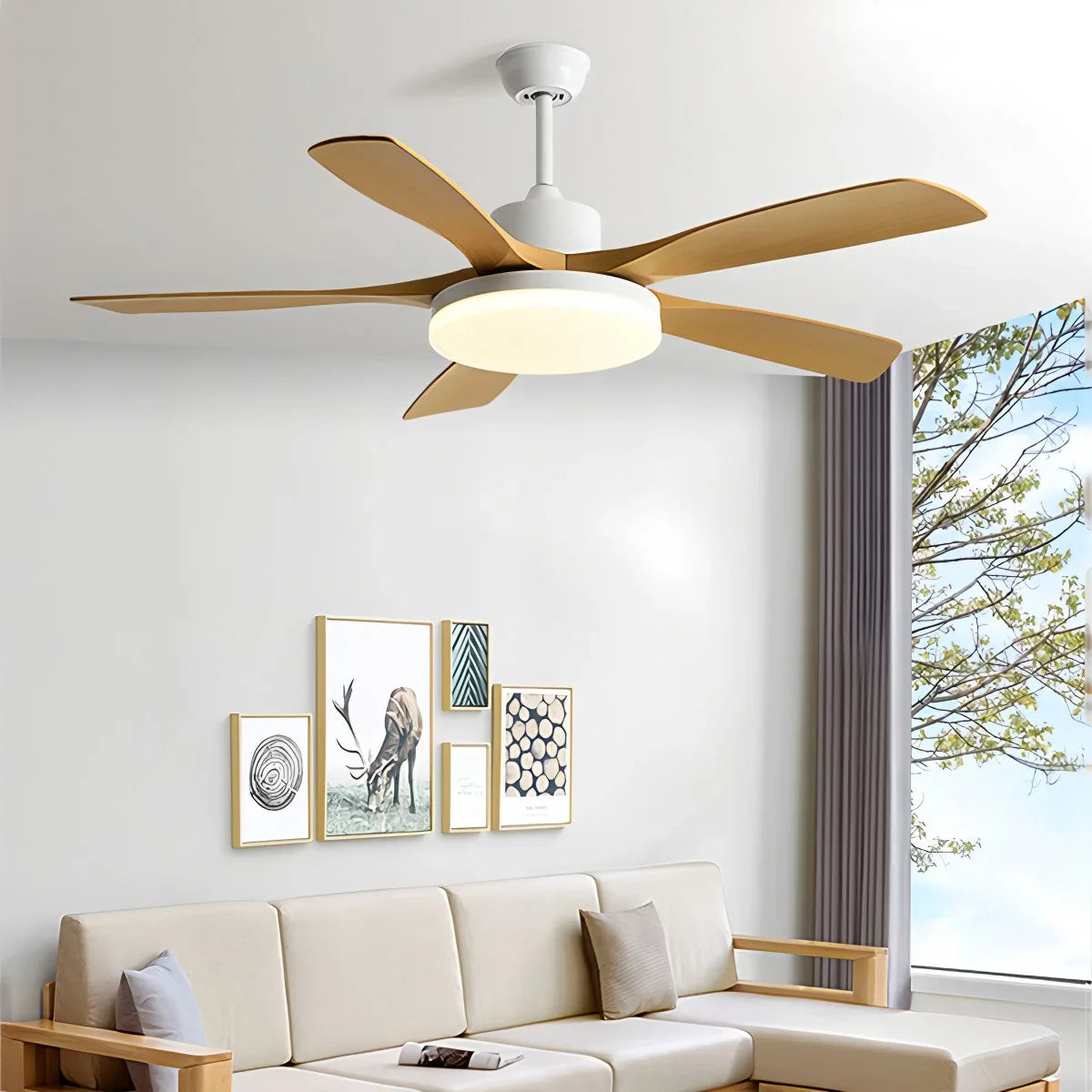 Living Room 6-Leaf Ceiling Fan Light