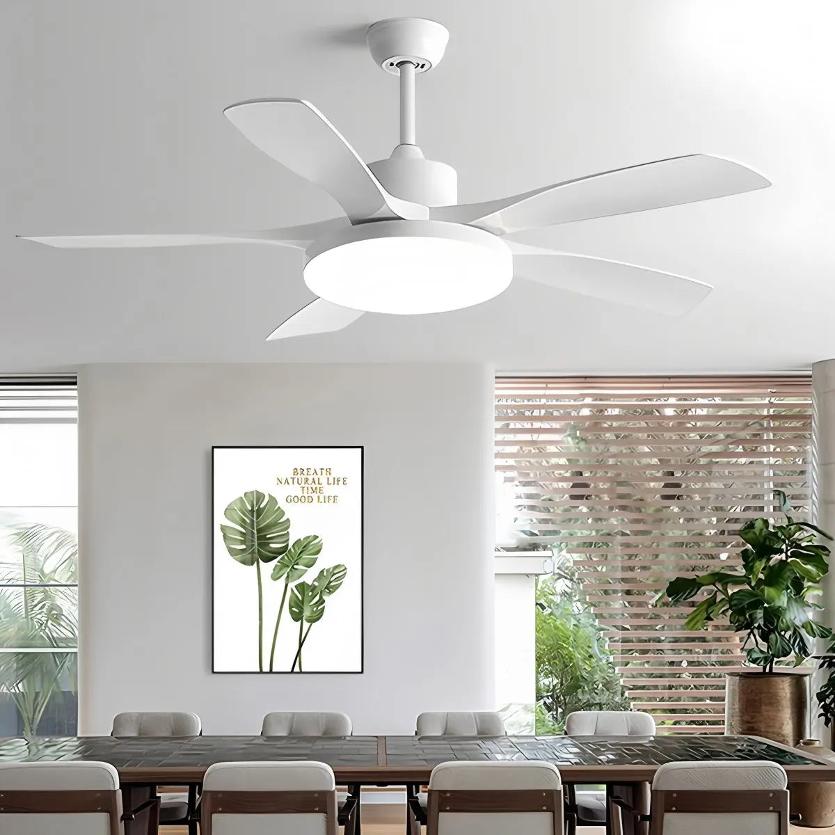 Living Room 6-Leaf Ceiling Fan Light