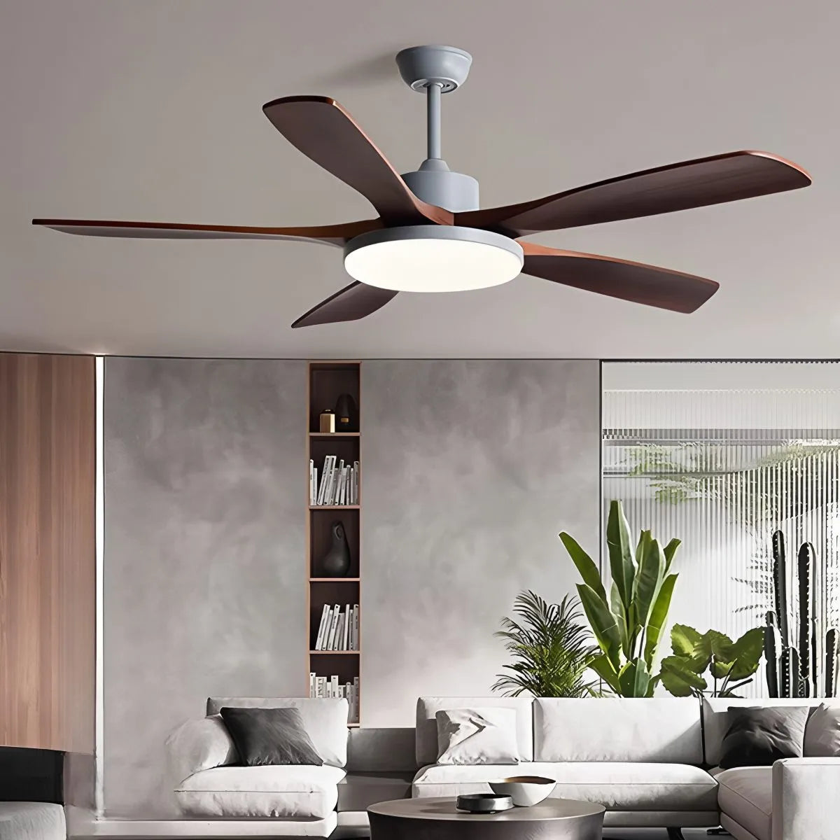 Living Room Minimalist Ceiling Fan with Light