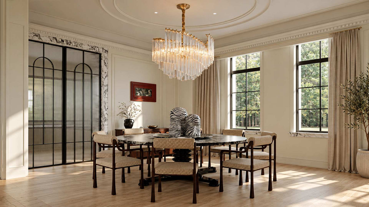 Crystal Chandelier for Modern Living Room Spaces