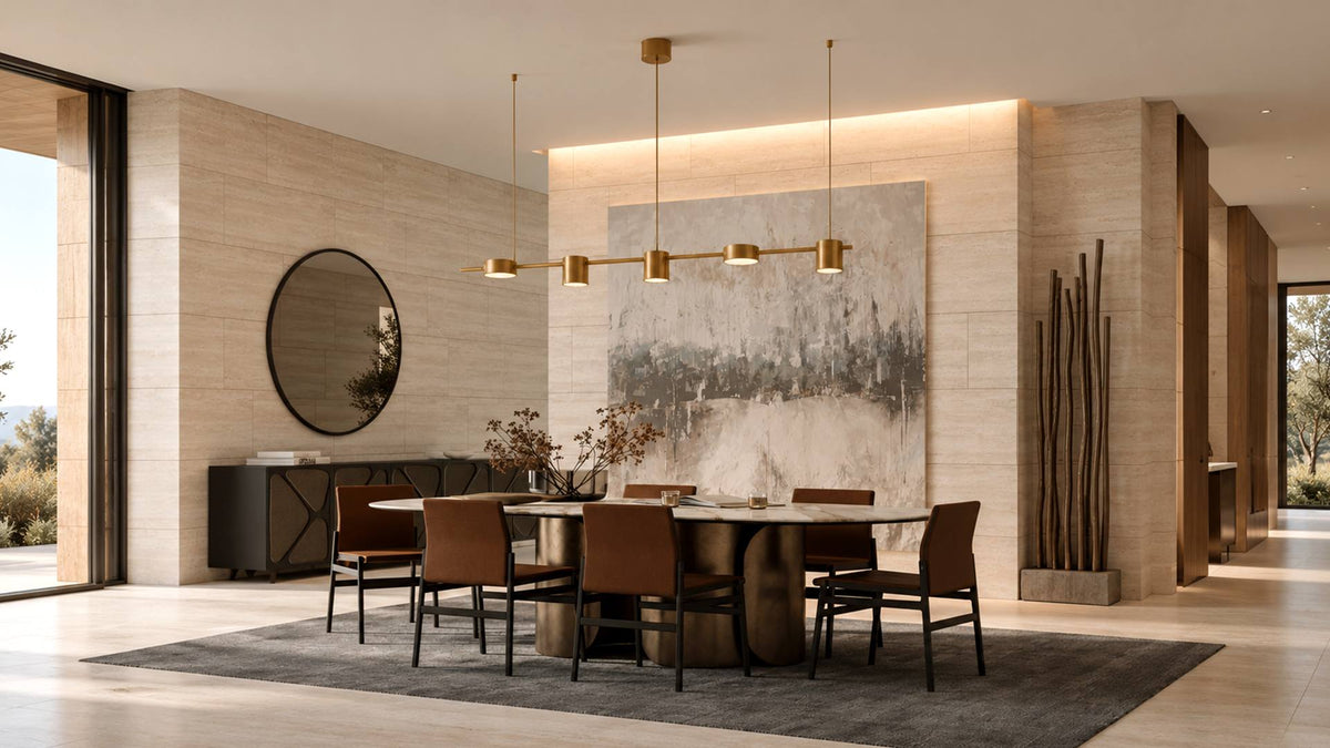 Luxe Linear Chandelier for Dining Room and Kitchen Island