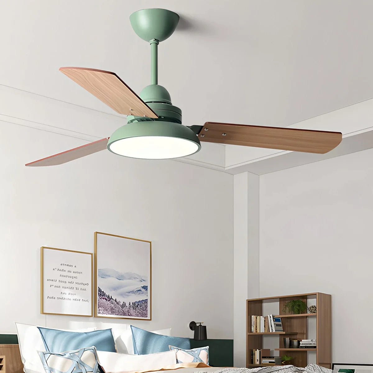 Modern Minimalist Three Leaf Ceiling Fan Light