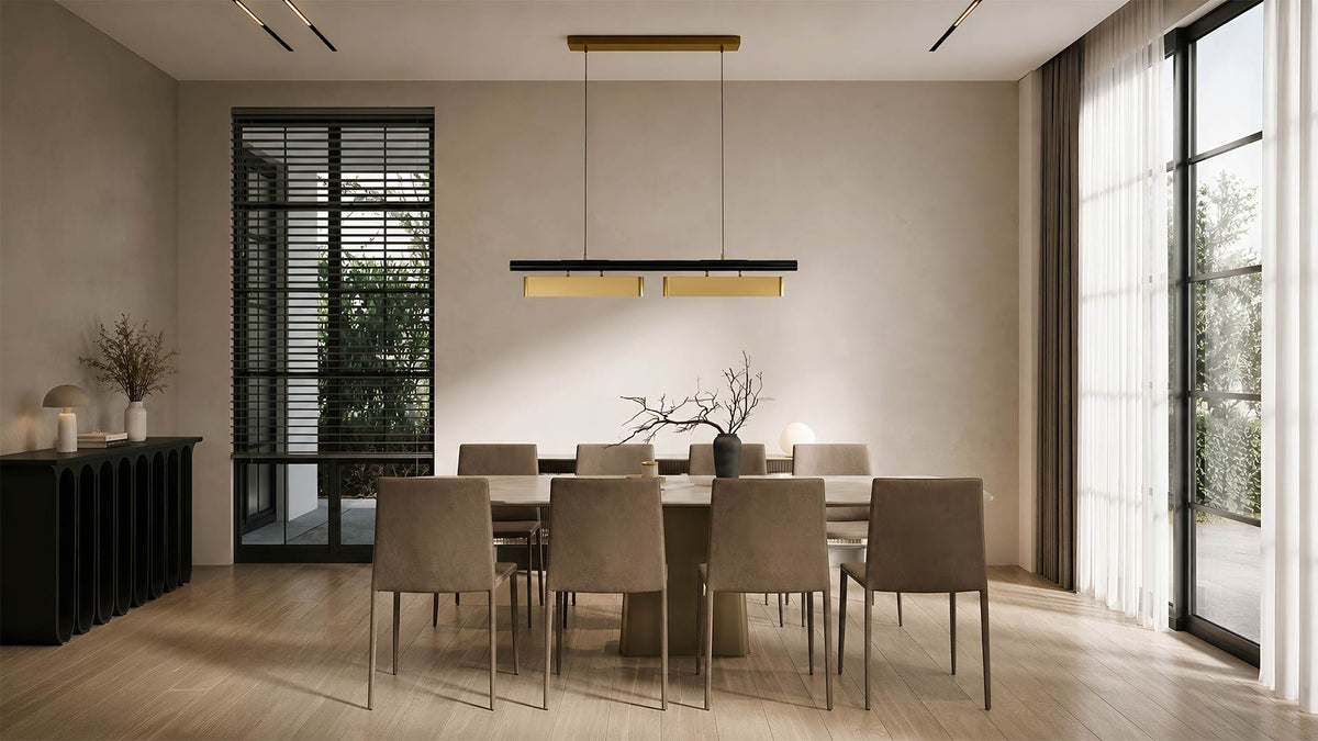Linear Chandelier for Dining Room and Kitchen Island