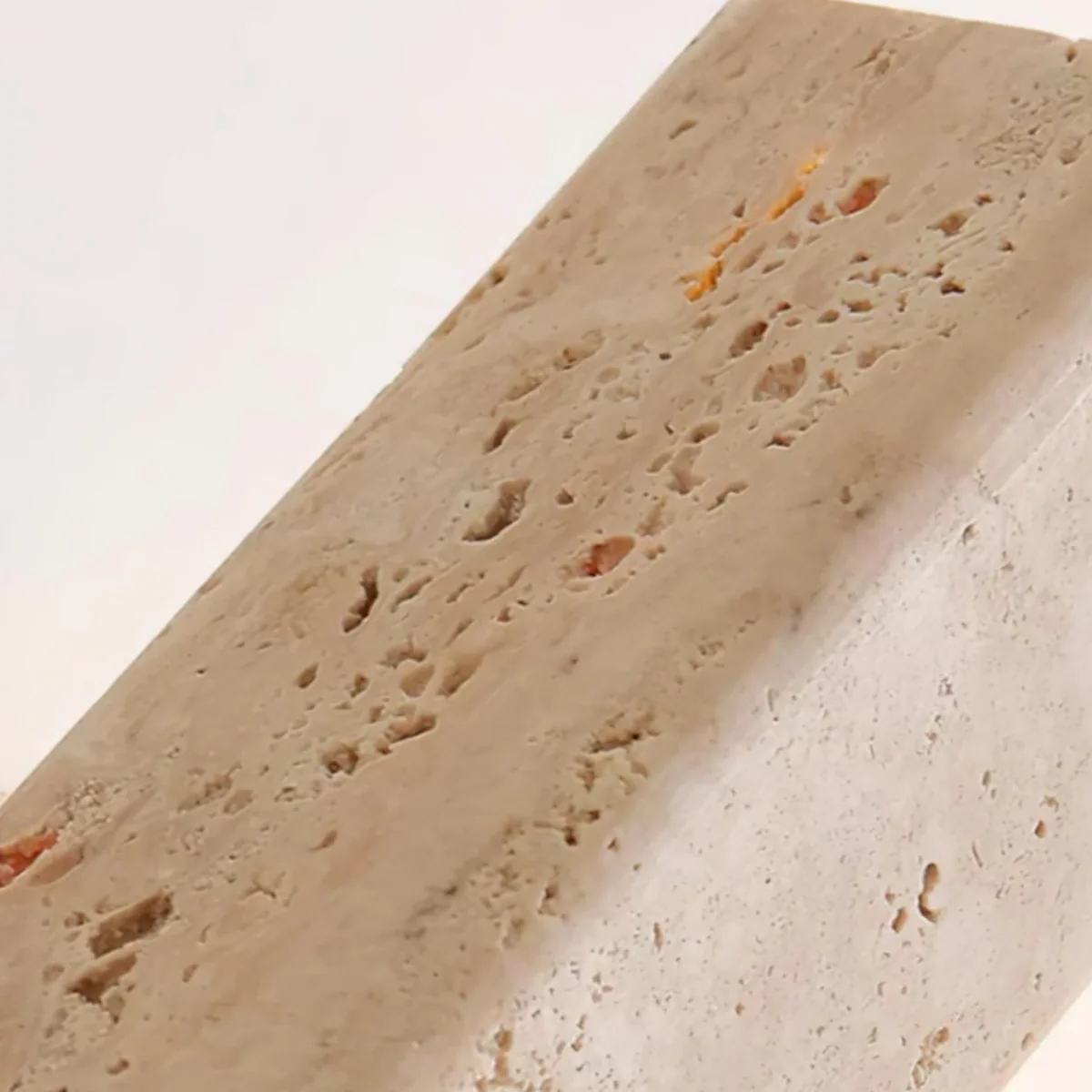 Strata  Minimalist Wall Lamp -- Travertine & Wood with 180° Rotatable Design for Bedroom