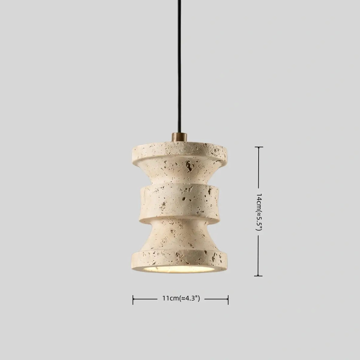 Strata Yellow Travertine Pendant Light