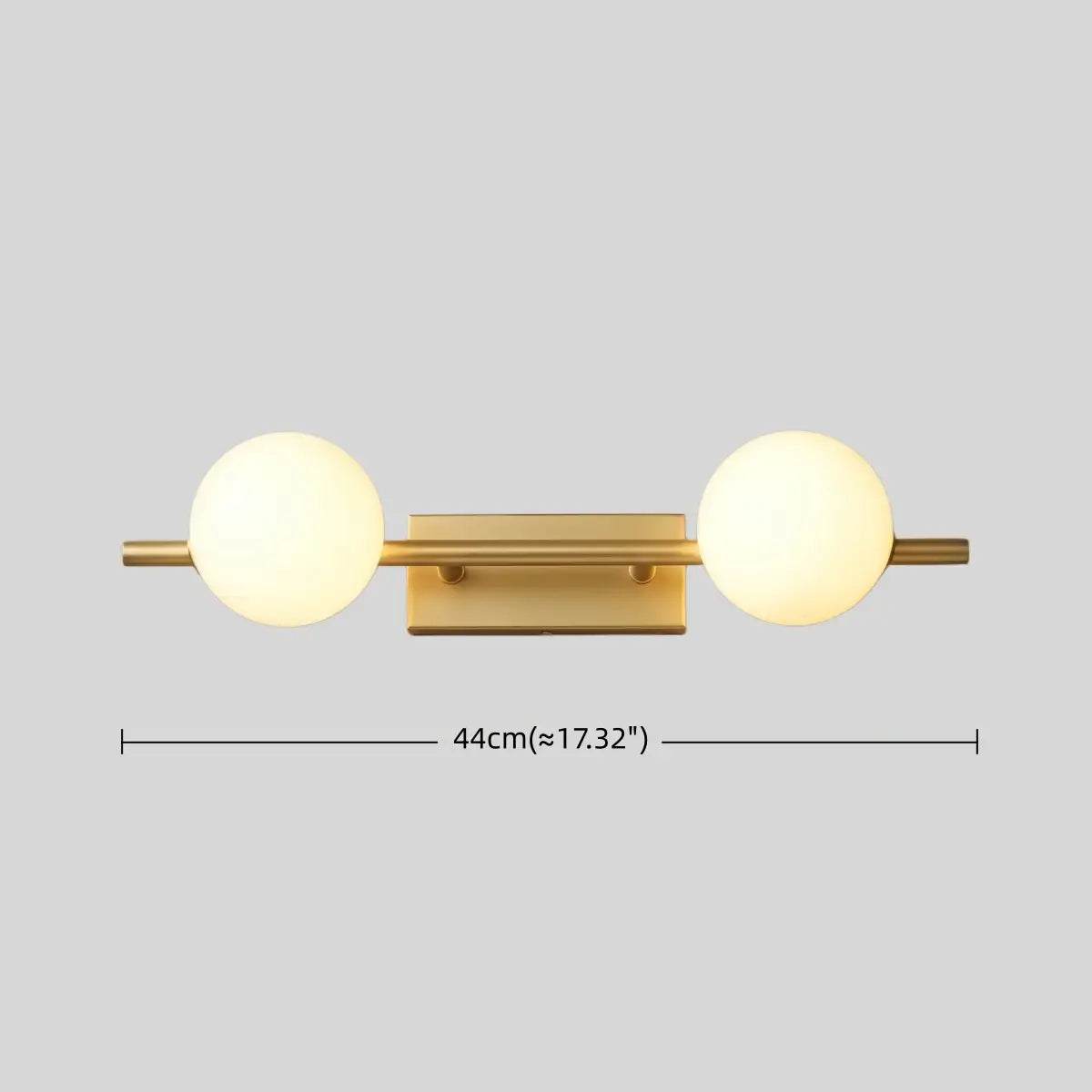 Modern Nordic Wall Lamp — Brass & Glass Milky White