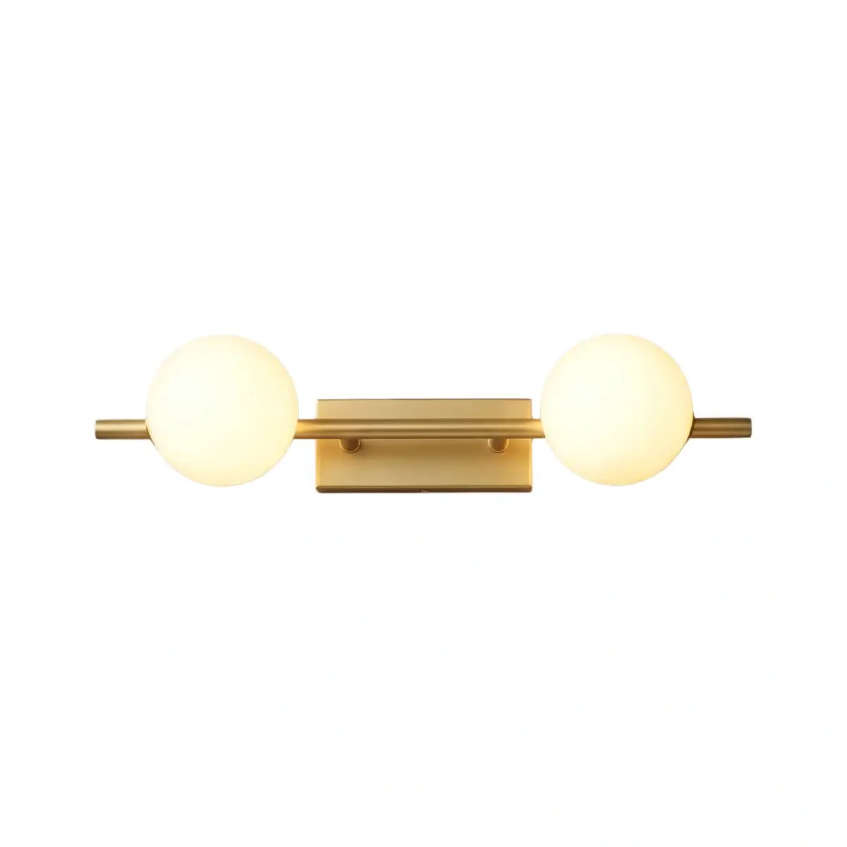 Modern Nordic Wall Lamp — Brass & Glass Milky White