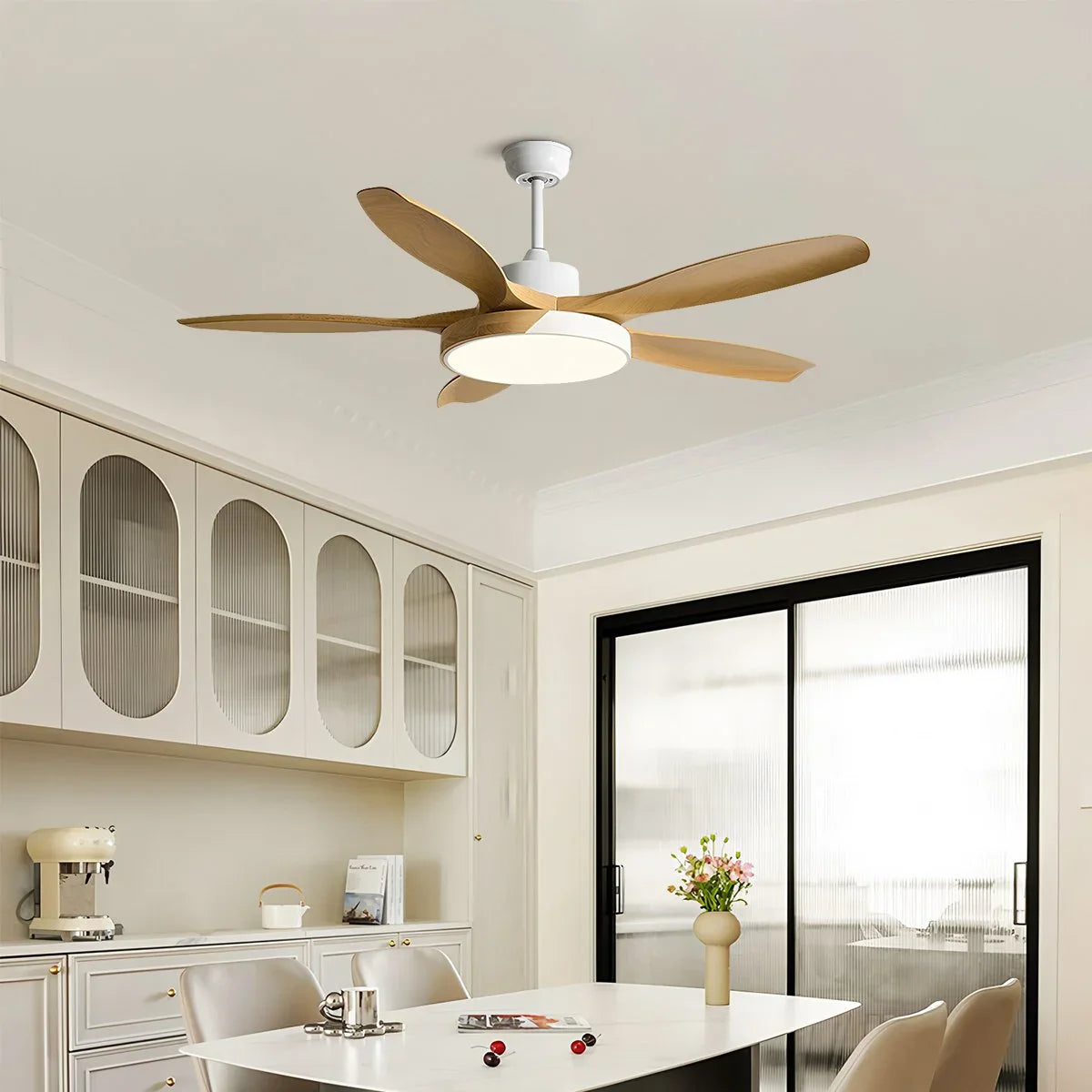 Nordic Living Room Ceiling Fan with Light