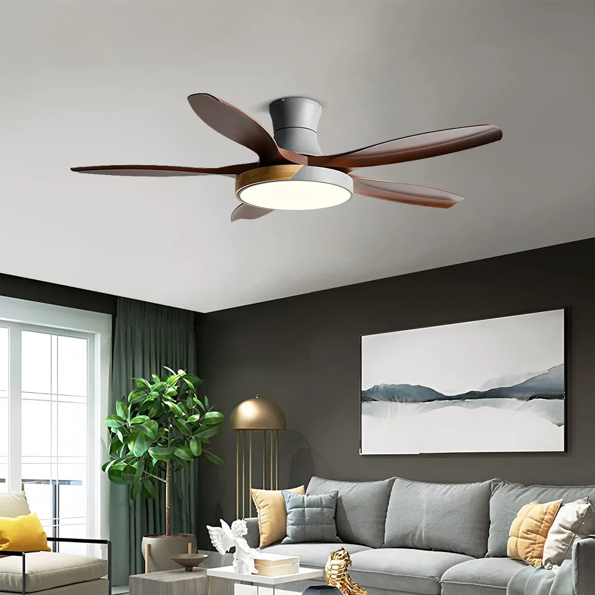 Nordic 5-Blade LED Ceiling Fan Light