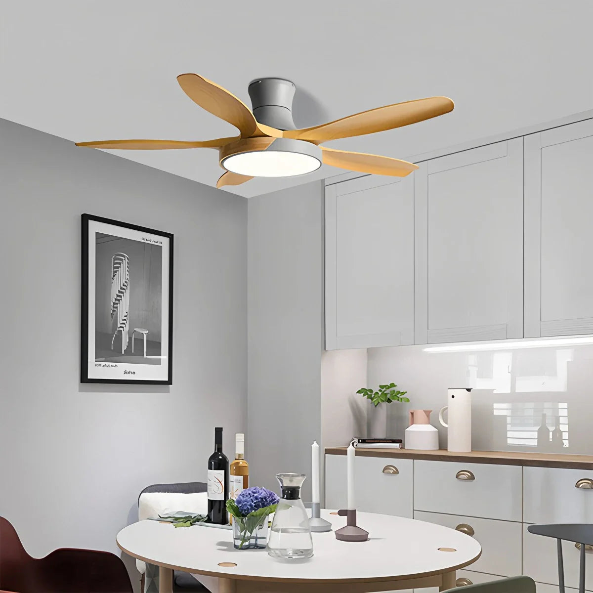Nordic 5-Blade LED Ceiling Fan Light