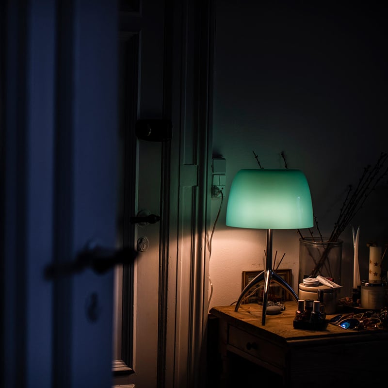 Sculptural Glass Table Lamp