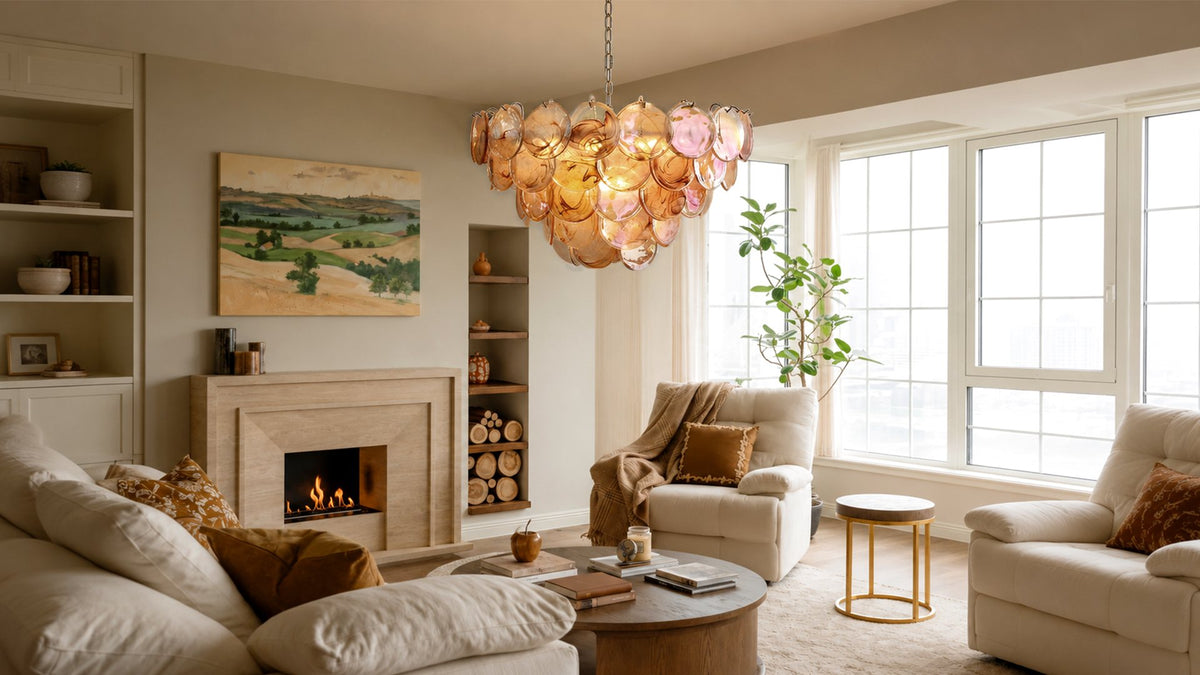 Disc Chandelier for Modern Living and Dining Spaces