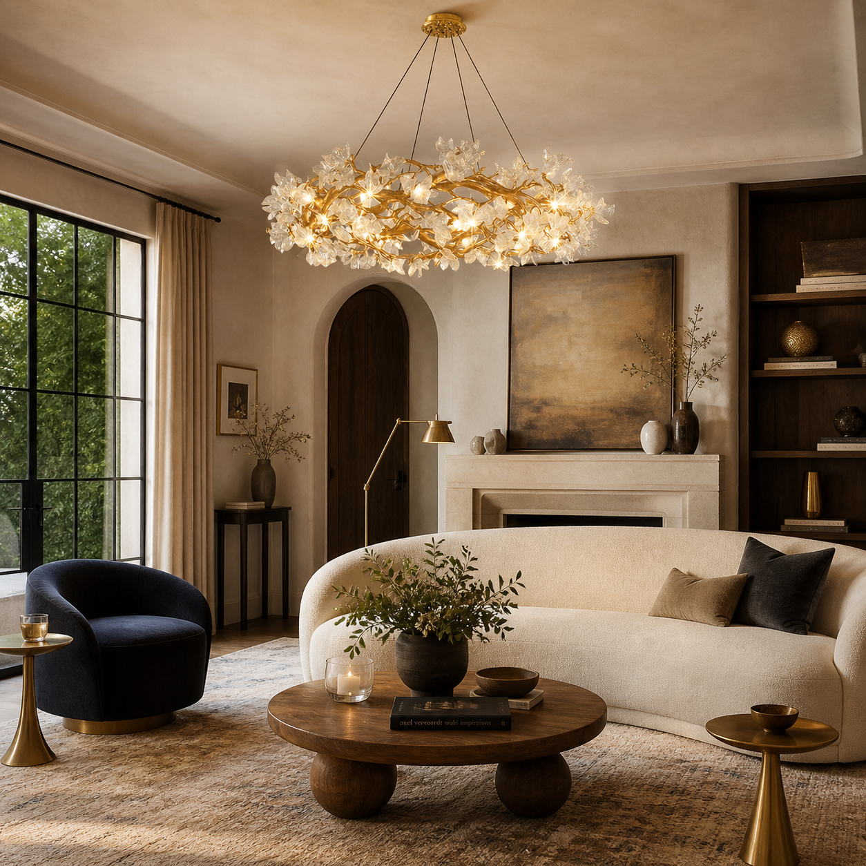 Petala Crystal Round Chandelier