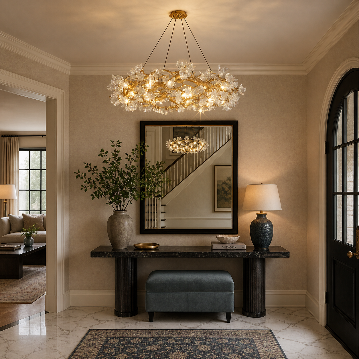 Petala Crystal Round Chandelier