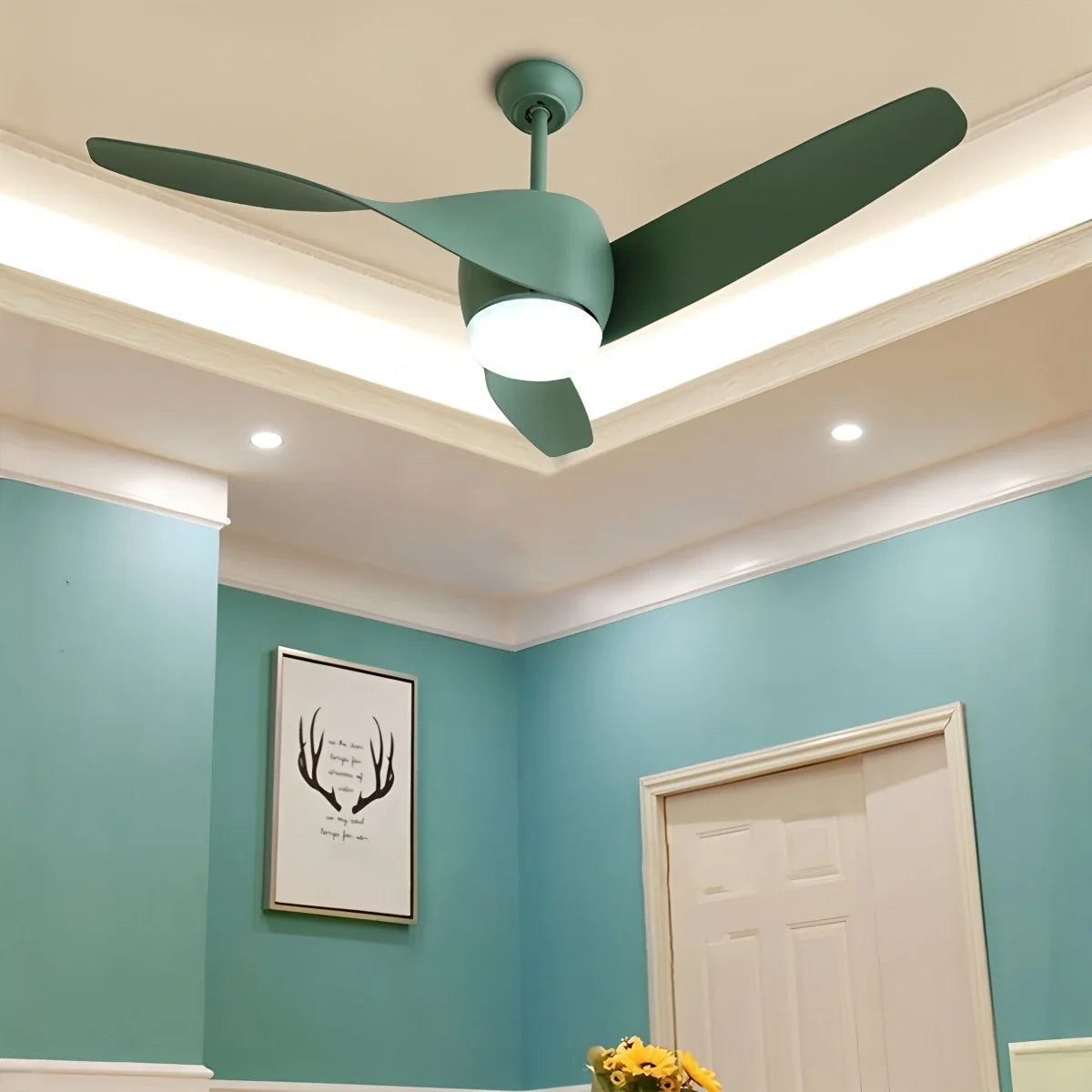 Propeller Ceiling Fan Lamp for Dining Room