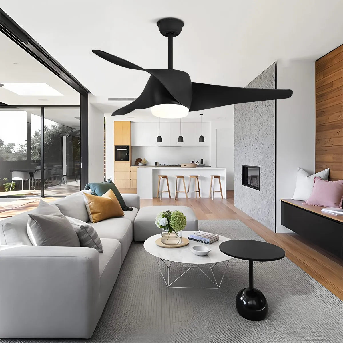 Propeller Ceiling Fan Lamp for Dining Room