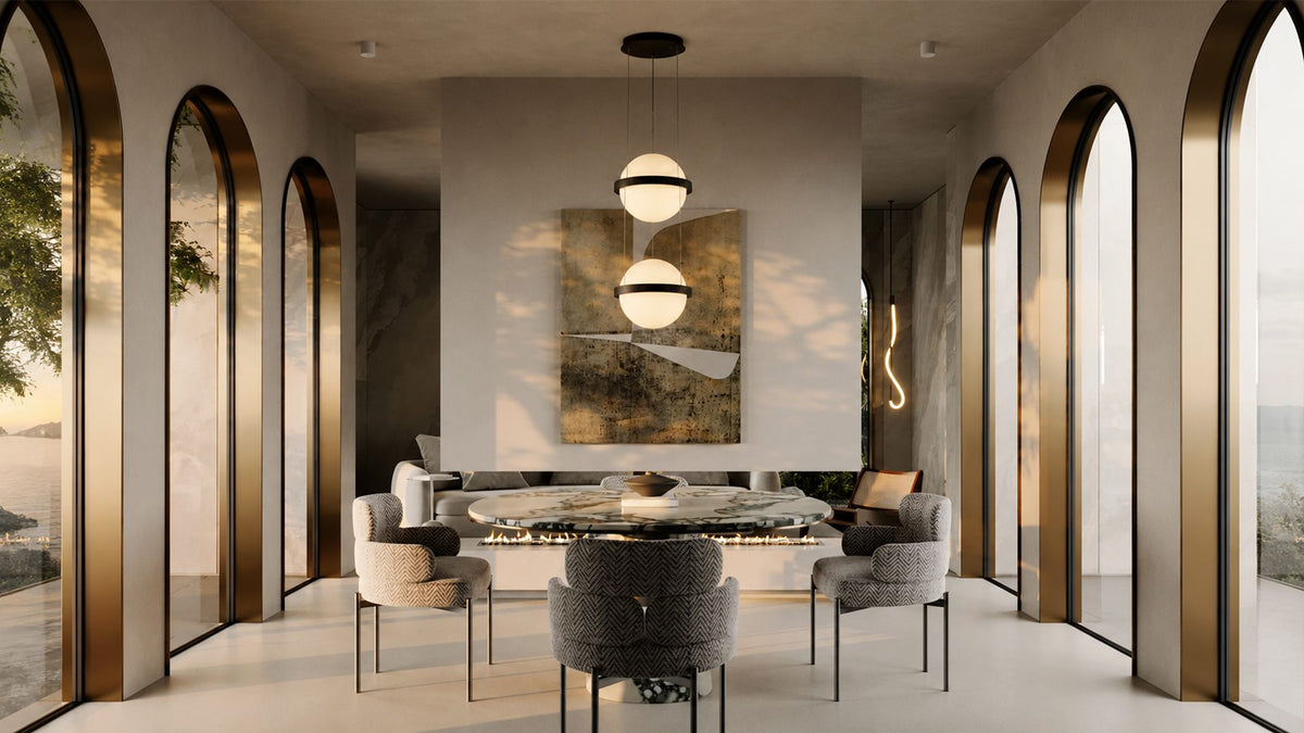 Globe Pendant Light for Modern Dining and Plant-Filled Spaces