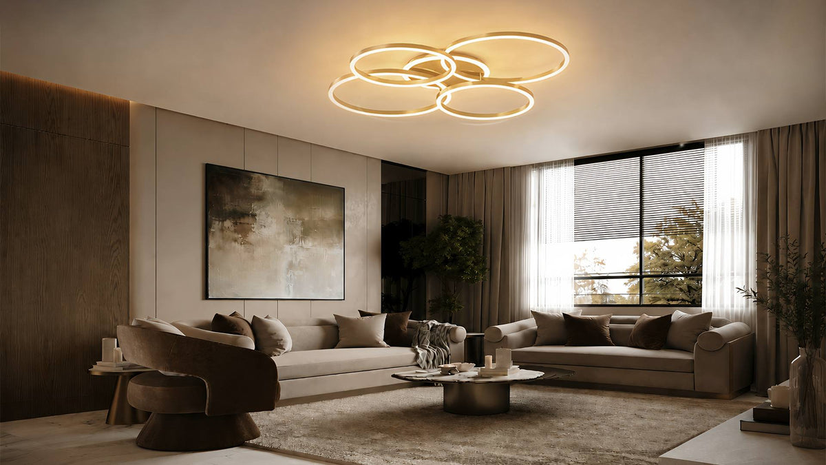 Modern Gold Ring Ceiling Lamp for Stylish Interiors