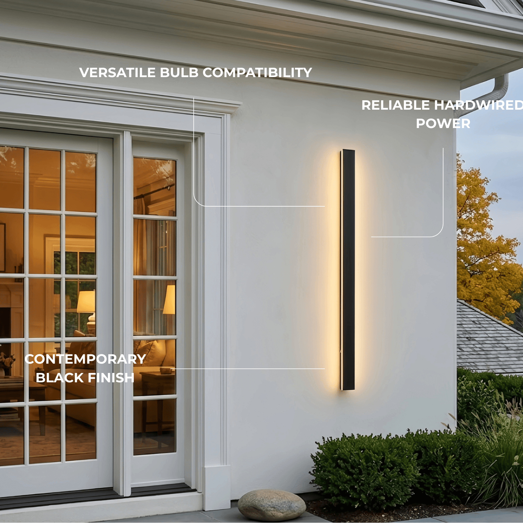 Arcato Minimalist Wall Lamp – Waterproof Linear for Outdoor