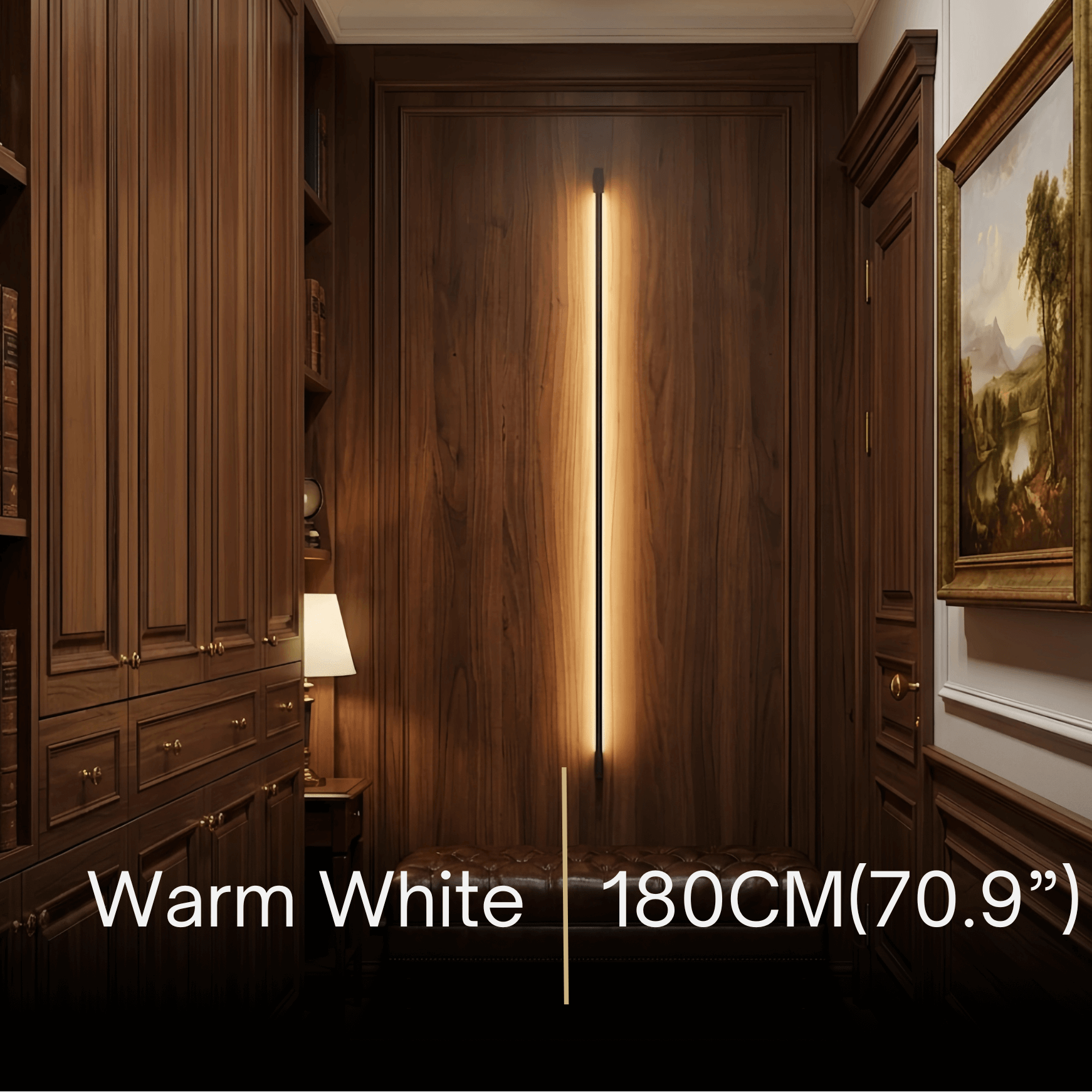 Arcato Modern Linear LED Wall Lamp – Black Wall-Mounted Light for Living Room