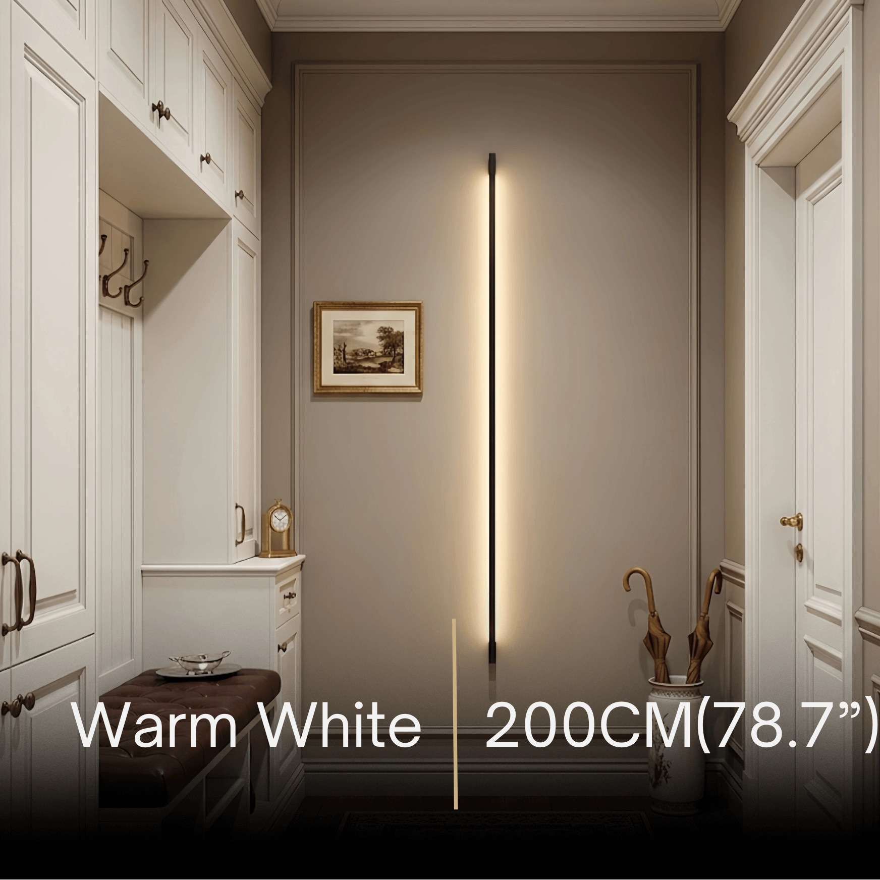 Arcato Modern Linear LED Wall Lamp – Black Wall-Mounted Light for Living Room